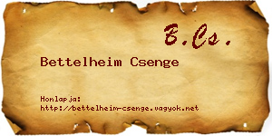 Bettelheim Csenge névjegykártya